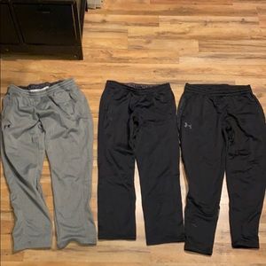 3 pairs of under armor sweatpants